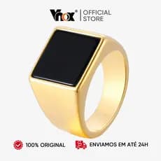 Vnox Anel De Sinete De Aço Inoxidável Para Masculino