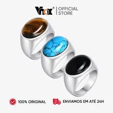 Vnox Vintage Homem Menino Oval Azul Olho Pedras Anéis Em Aço Inoxidável Jóias Acessórios Masculinos Pedra Natural Dedo
