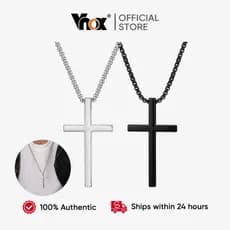 Vnox Titânio Aço Cruz Colar Moda INS Influenciador Camisola De Inoxidável Corrente Simples Jóias Acessórios Para Homem E