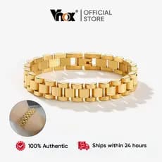 Vnox Aço Inoxidável Ouro Charme Bracelet & Bangle Jóias De Aço Inoxidável Para As Mulheres