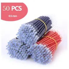 50 Pcs Caneta Gel 0.5mm Recarga Padrão Tamanho Bala / Ponta Da Agulha Opcional Papelaria