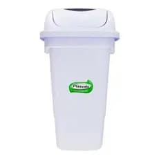 Lixeira Basculante Cozinha Quintal 14 litros Branca Plasvale