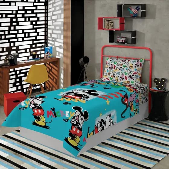 Jogo de Cama Infantil Mickey Microfibra 3 Peças Lepper