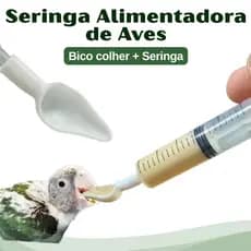 Seringa Alimentação de Pássaros Filhotes Bico Colher Aves Papinha Reutilizável Útil 10ml Passarinhos