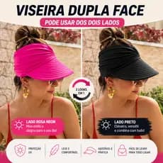 Viseira Turbante Dupla Face de Praia Proteção Solar
