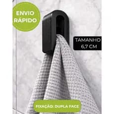 Suportes de Toalha Gancho Fixação Fácil Parede Cozinha Banheiro KIT com 3 ou 5 unidades
