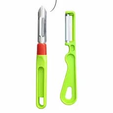 Kit Descascadores de Cozinha - Descascador de Legumes 16cm + Descascador de Frutas 18cm