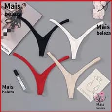 Calcinha Fio Dental MAIS , Cor Sólida Equipada Com Cuecas Femininas Sofisticadas , Biquíni Confortável De Cintura Baixa