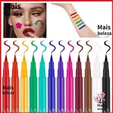 MAXBEAUTY Conjunto De 12 Cores De Lápis Delineador Colorido , Líquido Fosco Com Ponta De Precisão De Neon