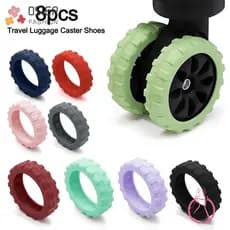 OSIERF 8 Pçs/Set Capa De Proteção Para Rodas De Mala , Peças De Silicone Eixos Sapatos De Rodízio De Bagagem De Viagem
