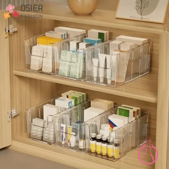 Caixa De Armazenamento De Medicamentos OSIERFASHION , Recipiente Organizador De Comprimidos Com Tampa Empilhável , Vário