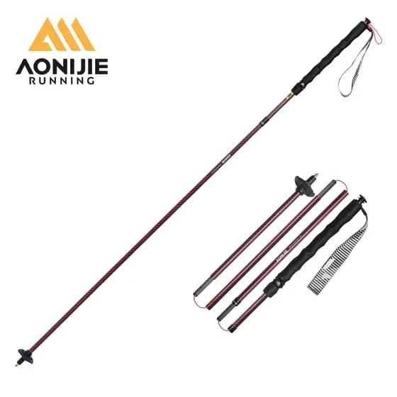 AONIJIE E4219 Bastões De Trekking De Fibra De Carbono Caminhada Leves E Dobráveis Com Punhos De EVA Para Homens Mulheres