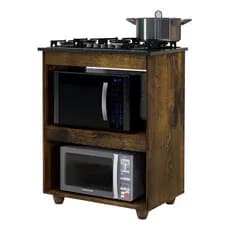 Armário Balcão P/cooktop 4 Ou 5 Bocas Cozinha Multiuso Forno Ypê cooktop 5 Bocas