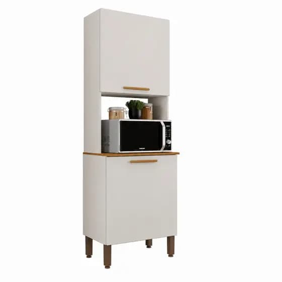 Armário Vertical Paneleiro Cozinha 2 Porta Nicho 3prateleira Branco