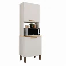 Armário Vertical Paneleiro Cozinha 2 Porta Nicho 3prateleira Branco