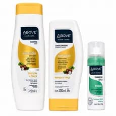 Kit Above Hair Care Nutrição e Força Shampoo 325ml + Condicionador 200ml + Shampoo Seco Fresh 50ml