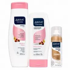 Kit Above Hair Care Nutrição Shampoo 325ml + Condicionador 200ml + Shampoo Seco Coconut 50ml