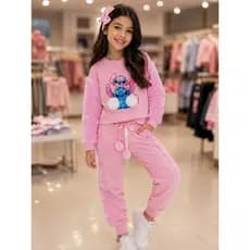 conjunto moletom Stitch Inverno infantil