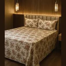 Lençol Casal 03 Peças lençol toque de seda Macio ESTAMPADA Cama Casal Queen PERCAL Kit Com 3 peças