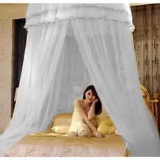 Mosquiteiro Indiano De Teto Casal Gigante Box Queen King Com Abertura Volta Ao Mundo