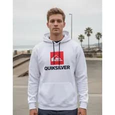 Blusa De Frio Moletom Quiksilver Surf Masculina Com Capuz
