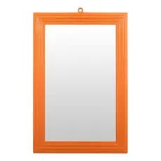 Espelho Plástico Barbearia Banheiro 21x31 Cm N20 Laranja +nf