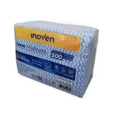500 Panos Multiuso Luxo Tipo Perfex 15x20cm Inoven Limpeza Cor Azul