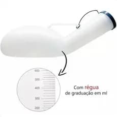kit 4 Papagaio De Plástico Coletor De Urina Masculino 1,4 Litros Urinol acamado saúde bem estar