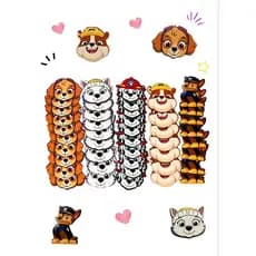 Kit 100 apliques pet patrulha canina para laços e gravatas para cachorro pet shop