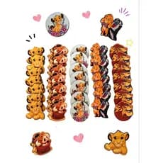 Kit 100 apliques pet rei leão para laços e gravatas para cachorro pet shop