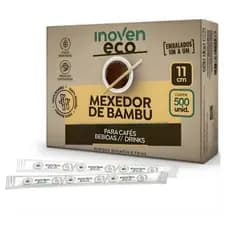 500 Mexedores Palito De Bambu Eco Café Bebida 11cm Liso Bambu