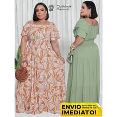 Vestido Longo Plus Size Com Babado Moda Blogueira Evangelica