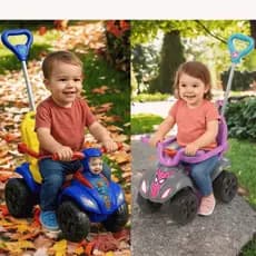 Quadriciclo Infantil Dog menino Azul ou Quadriciclo Infantil Baby Aranha Girl Rosa