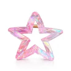 Presilha de Cabelo Estrela Transparente Feminina | Presilha Grande Resistente Moda 2026