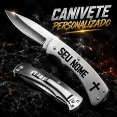 Canivete De Bolso Aço Inox Personalizado Laser Clip Presilha Seu Nome Desenho Imagem Agro Time
