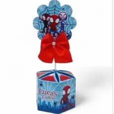 Kit Centro de Mesa Spider e seus Amigos + Porta Guardanapo Personalizado