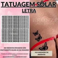 468 letras para tatuagem solar para bronzeamento.Tatuagem de letra para bronzeamento solar.