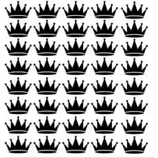 Cartela com 100 und de adesivos de coração ou coroa de 5x5cm. Kit com 100 und de Adesivos formato Coração Preto