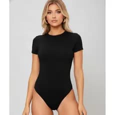 Body Suplex Premium Manga Curta Com Forro Básico Liso Gola Careca Moda Verão 2026 Tendência