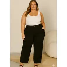 Calça social plus size feminina alfaiataria moda blogueira moda gringa elegante premium