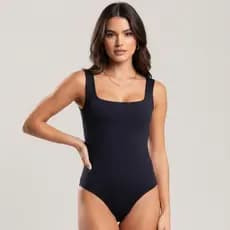 Body Feminino Suplex Premium Decote Quadrado Forro Duplo Alça Regata Básico Liso Tendência Verão