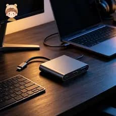 3-Em-1 Tipo-C Docking Station Duplo Hdmi 4K Adaptador Usb 3.0 Hub Para Divisor