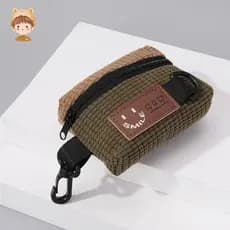Sorriso Remendo Bloco De Cor Waffle Tecido Mini Bolsa Com Zíper Mosquetão , Portátil Pequena De Moedas Saco Chave Para F