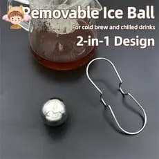 Pinça De Bola De Gelo De Aço Inoxidável , Clipe De Esfera Redondo De 3.8cm , Cubo Metal Reutilizável Para Bebidas De Bar
