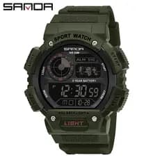 SANDA Nova Listagem Relógio Original à Prova D'água Relógio Digital Multifuncional Relógio Digital Masculino Moda Luxo Masculino Relógio De Lazer Multifuncional 6009