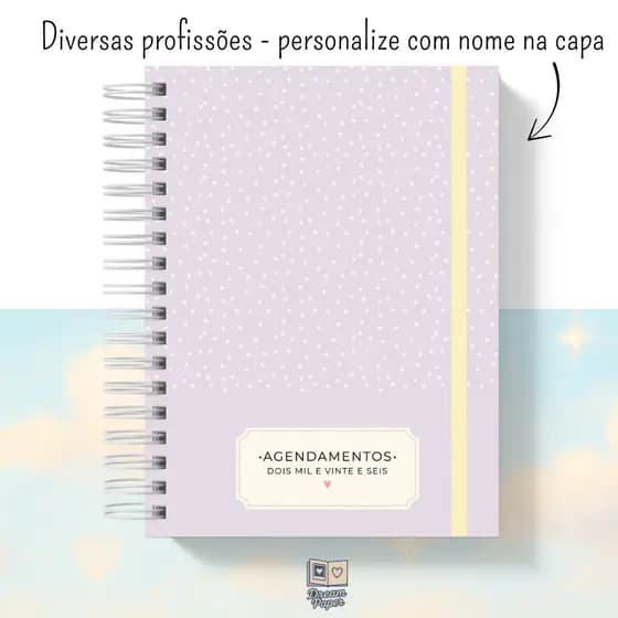 Agenda Profissional 2026 | Planner de Agendamentos para Manicure, Estética e Serviços