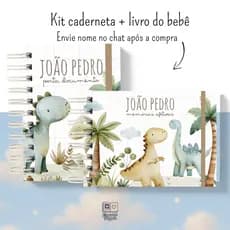 Combo Caderneta de Saúde + Livro do Bebê Personalizado | Kit Maternidade | Presente para Gestantes e Chá de Bebê