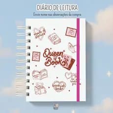 Diário de Leitura Personalizado | Controle de Livros, Resenhas, Metas e Wishlist | Capa Dura 100 Folhas | Bullet Journal