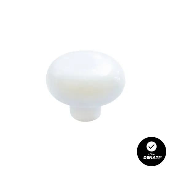 KIT 6 Puxadores Vitória Branco para Móveis Porta Gaveta e Armário