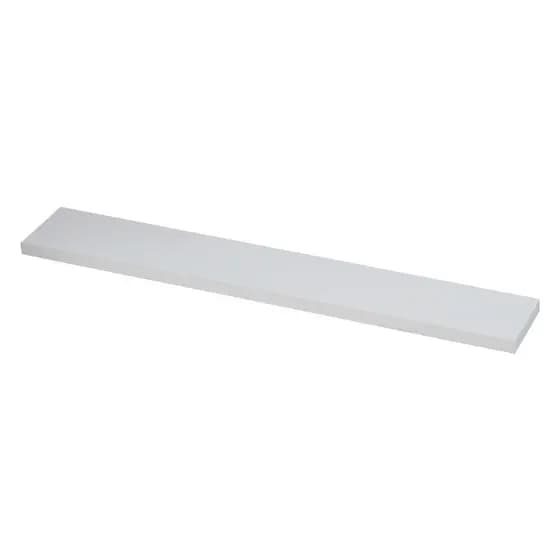 Prateleira Reta MDF Madeira Branca 80x10 Suporte Invisível